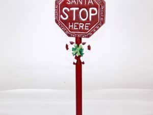 Santa "STOP HERE" Sign