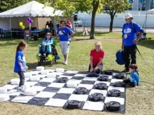 Oversized checkers game