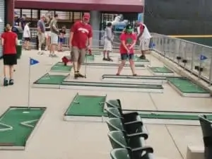 Mini-golf course inside