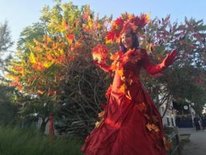Autumn Themed Stilt Walker