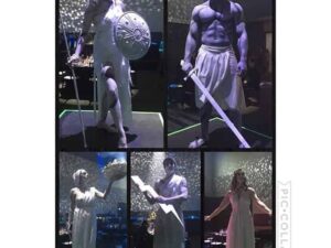 Collage of Greek God statues