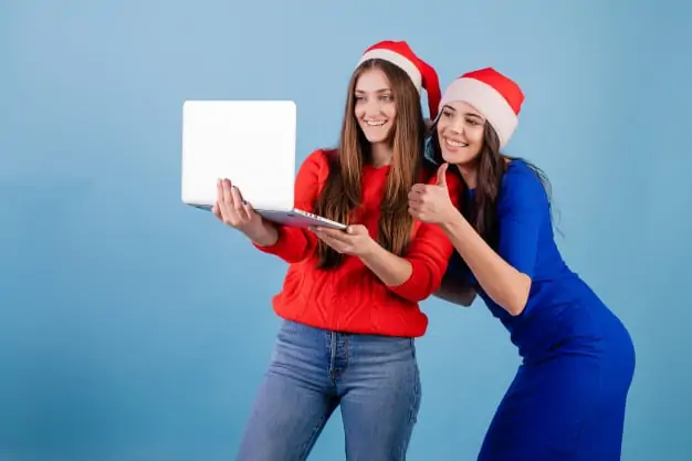 Young women with laptop