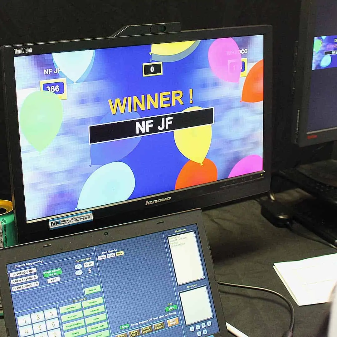 Family Feud screen "Winner!"