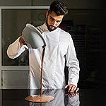 Chef tempering chocolate