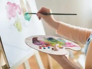 Paint palette and painting