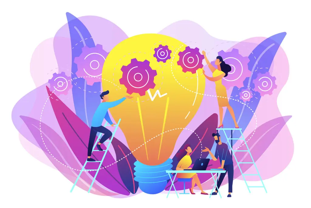 Colourful illustration of people planning event