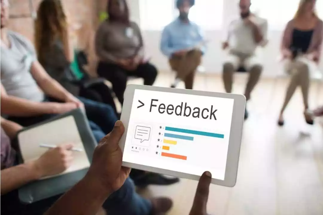 iPad reading Feedback with a graph and a group in a circle